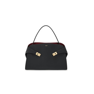 FERRAGAMO LARGE GANCINI LEATHER TOTE BAG 219725 (40*28*12 cm)